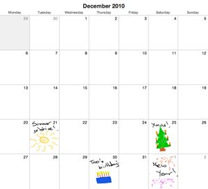 quick and dirty calendar month page for dec2010 that I knocked up for a blog post that got eaten by my last provider