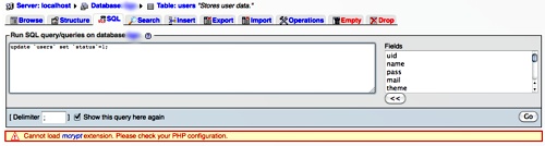 Drupal 7 sql command to fix the incorrect values in the status column