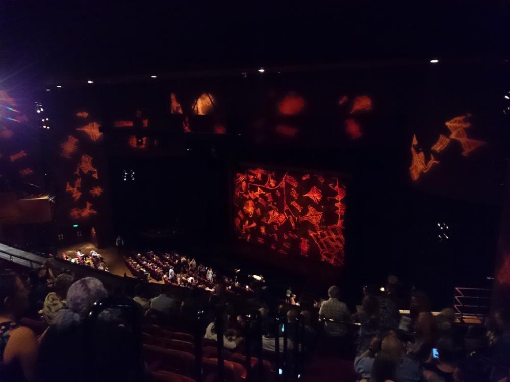 In the nosebleed section at The Lion King Broadway Musical being performed at Crown Theatre, Perth, Western Australia 