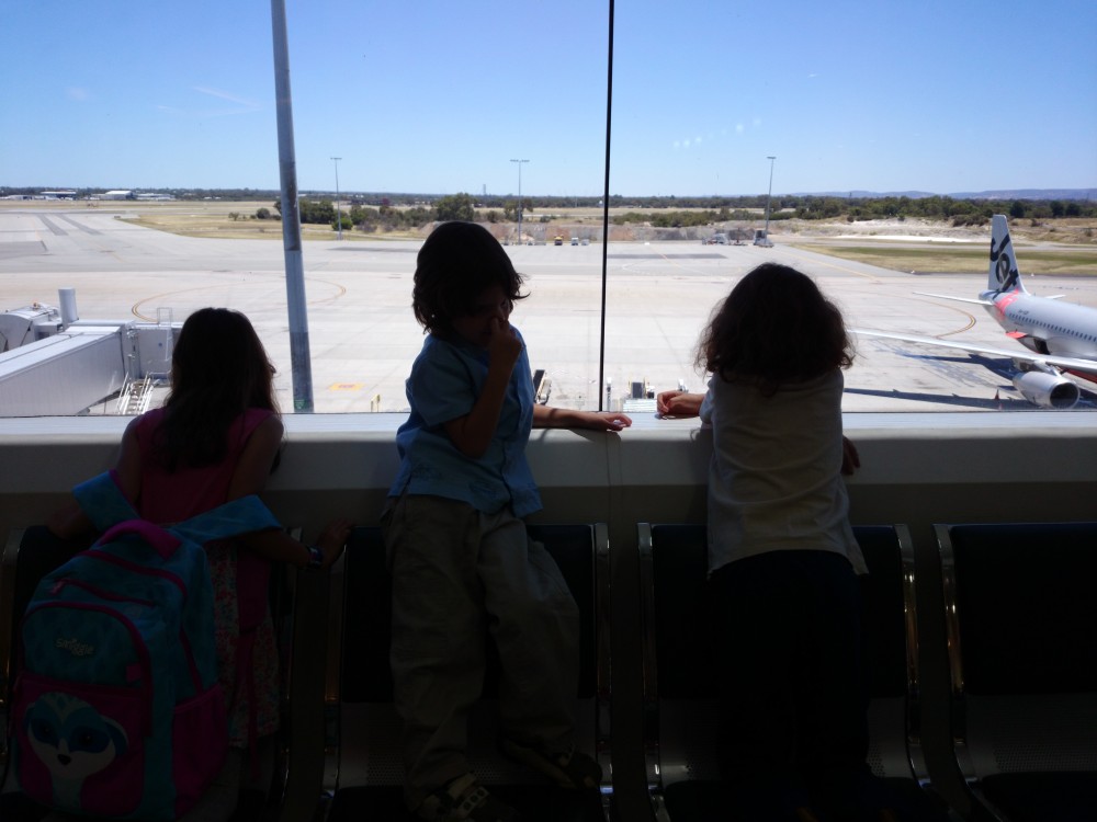 Waiting for plane at Perth International Airport, Western Australia