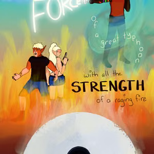 very long songpic showing my characters with lyrics from the song 'Be a Man' from Disney's 'Mulan'