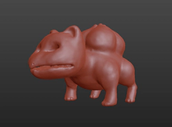 3d bulbasaur sculpt done in Blender