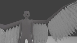 Blender Avian with particle feathers