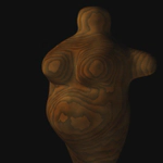 3d model of a memory of a wooden fertility figure