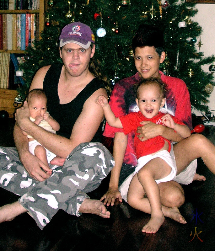 Family photo on Christmas Island