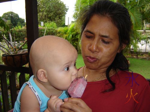 sharing Nanny's ice cream