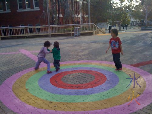 Coloured concentric circles Perth Cultural Centre