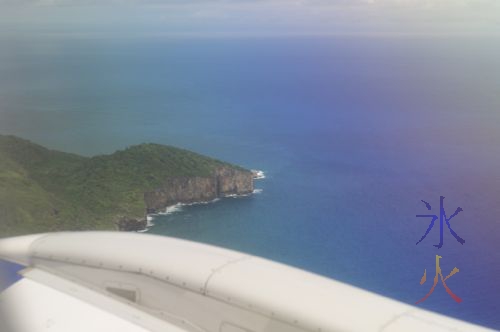 Plane approach to Christmas Island