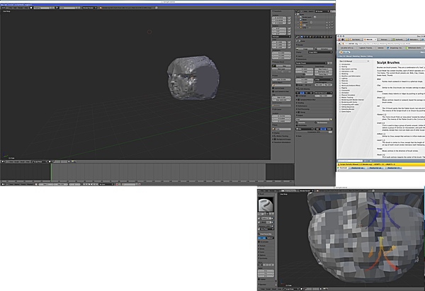 Blender spread across two monitors (so far)