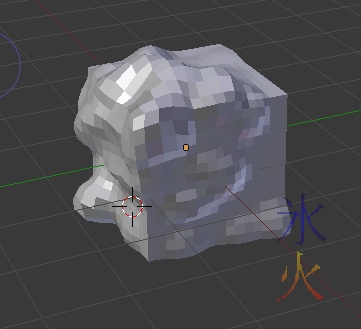 Mutant blender cube - result of mucking around with sculpt tools