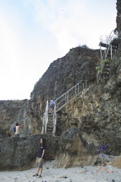 stairs at Greta Beach