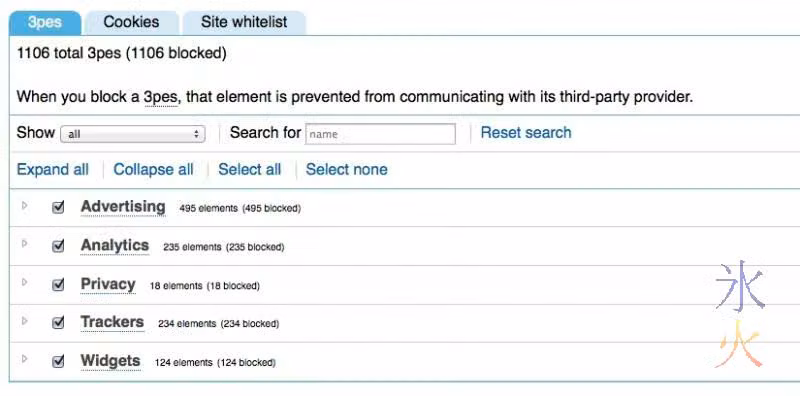 Ghostery settings