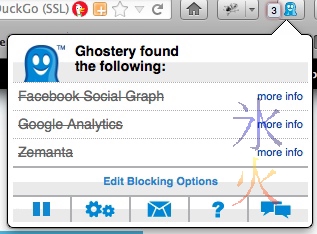 Ghostery menu