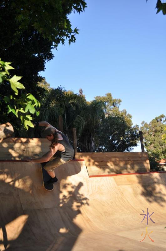 Testing the skate ramp