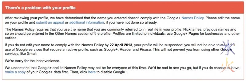 Google wants to decide what people's 'commonly used' names are