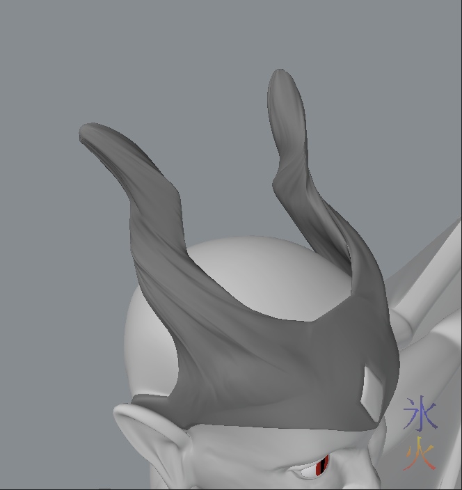 Basic twisty horns shape done