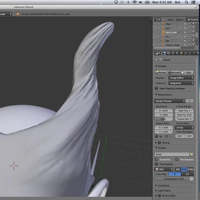sculpting the twisty horns from hell in Blender