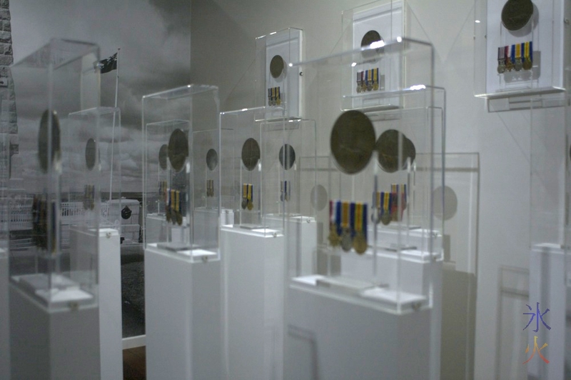 Medals at the entrance of the POW gallery