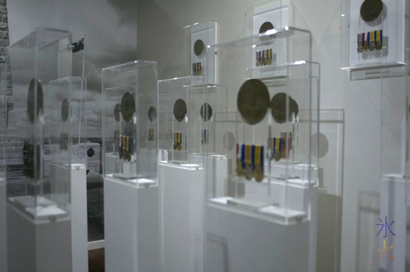 Medals at the entrance of the POW gallery