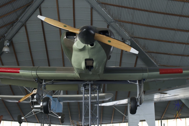 Old plane dangling from the roof