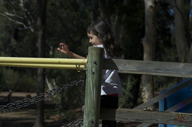 7yo playing at Mundaring Sculpture Park