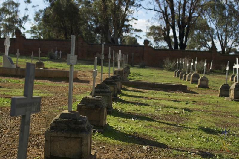 Monk graves at New Norcia cemetary, New Norcia, Western Australia