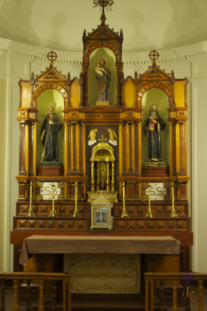 Chapel altar on the third floor of the museum at New Norcia, Western Australia