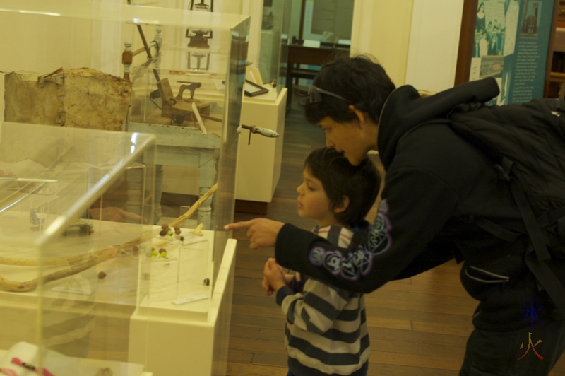 Checking out some old toys and things on display at the museum in New Norcia, Western Australia