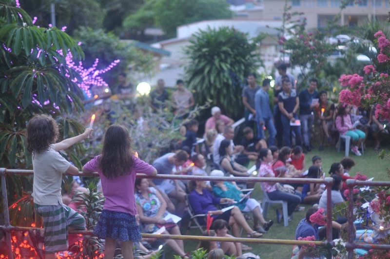 Watching carols by candlelight