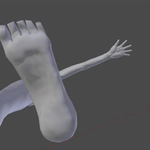 working on 3d toes