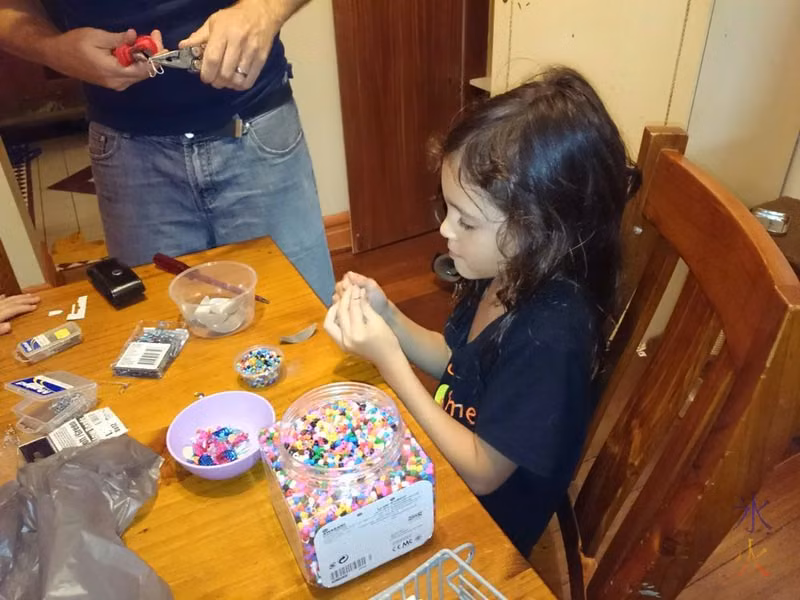 8yo making fishing lures