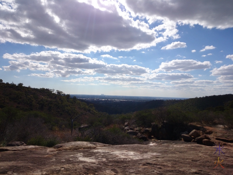 Looking towards Perth from the top of the ridge