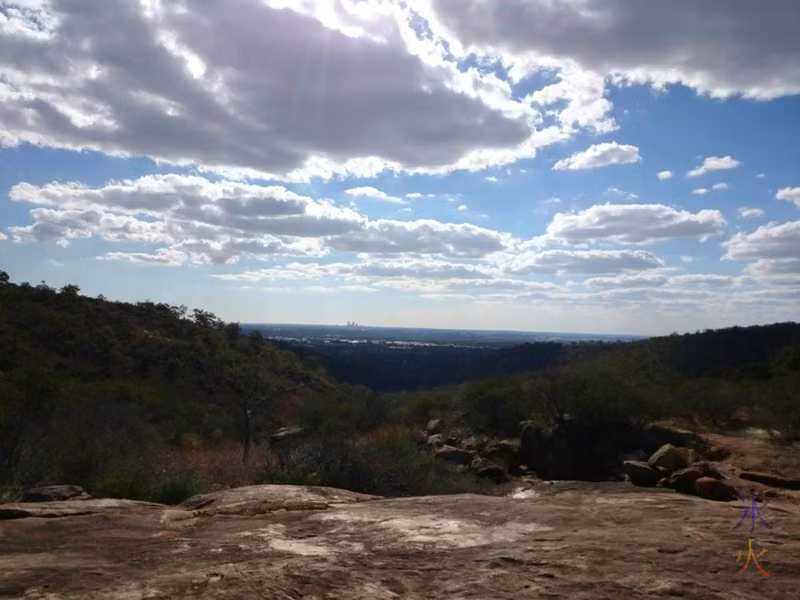 Looking towards Perth from the top of the ridge
