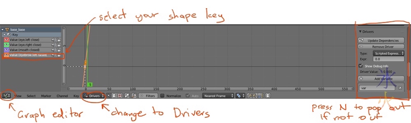 Blender 2.74 Graph Editor settings for bone drivers