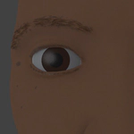 3d-me extreme closeup of eyebrows and eyelashes