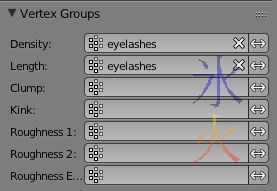 Blender hair setting weight maps to control hair settings