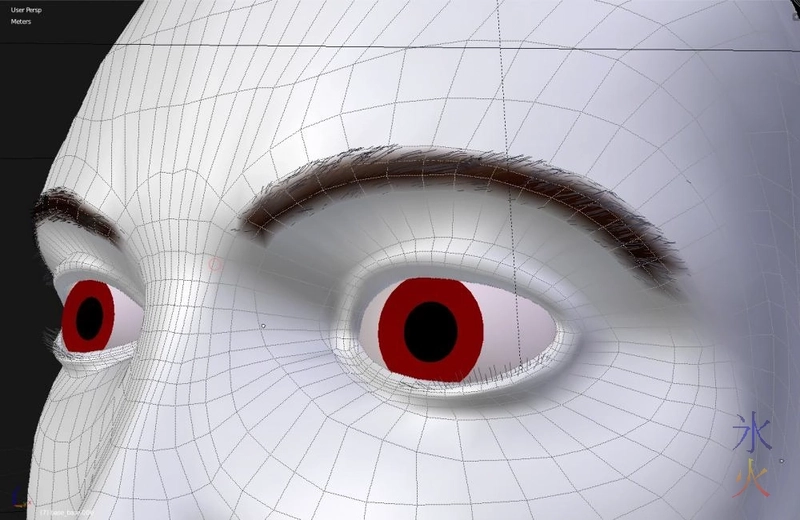 Blender notes: vertex colouring mesh with desired hair colour