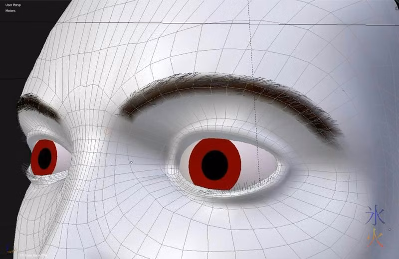 Blender notes: vertex colouring mesh with desired hair colour