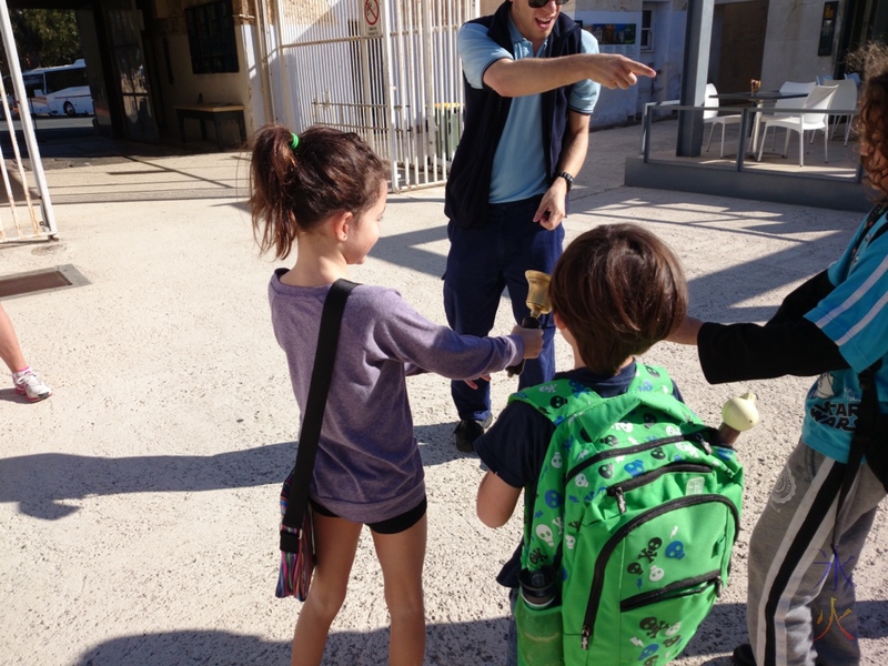 Ringing the bell to alert to the start of one of the Fremantle Prison tours, Fremantle, Western Australia