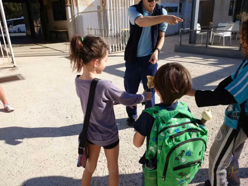 Ringing the bell to alert to the start of one of the Fremantle Prison tours, Fremantle, Western Australia