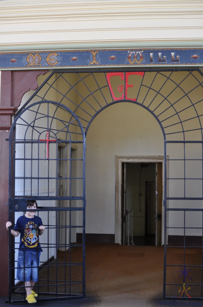 Gate to the Church of England chapel in Fremantle Prison, Western Australia