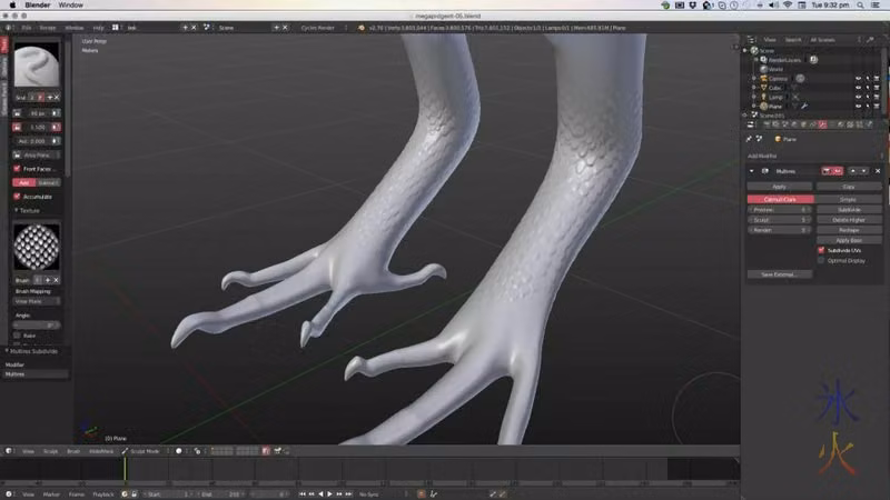 Detailing with Dragonscale Brush by DennisH2010