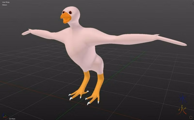 3d mega-pidgeot flat colours