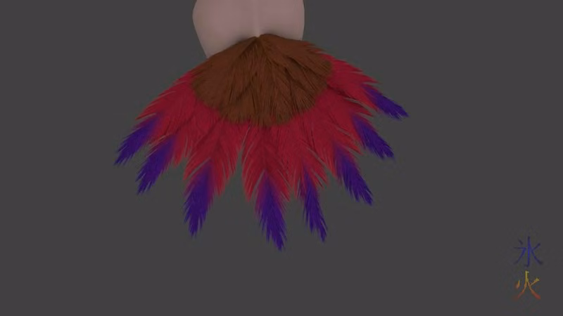 3d mega-pidgeot tail coverts