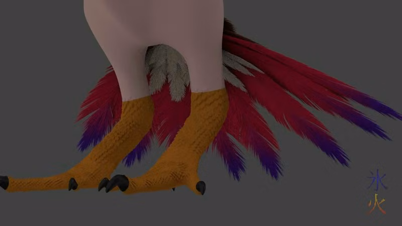 3d mega-pidgeot tail under coverts
