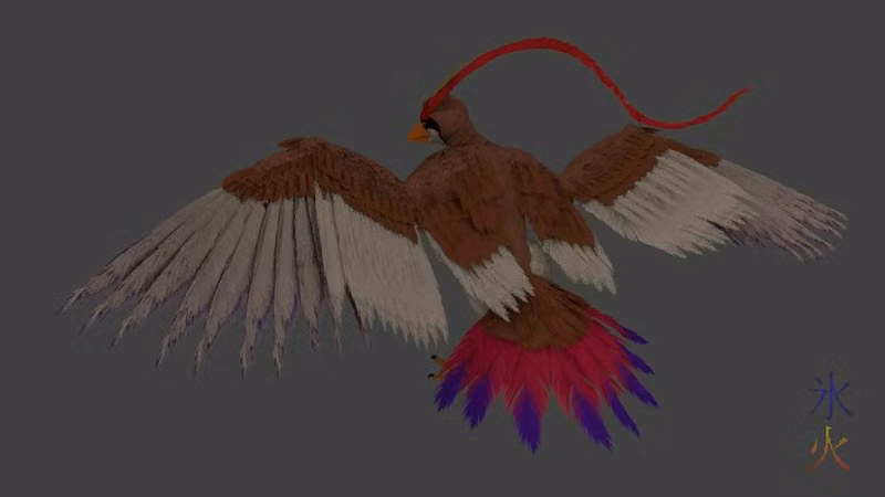 3d mega-pidgeot completed enough for collab with deadline back shot