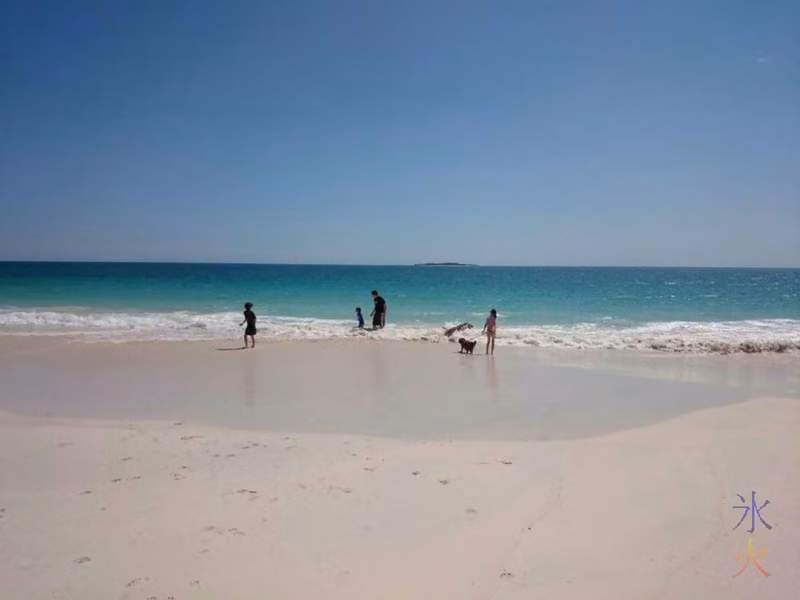 Playing at the beach at Jurien Bay, Western Australia
