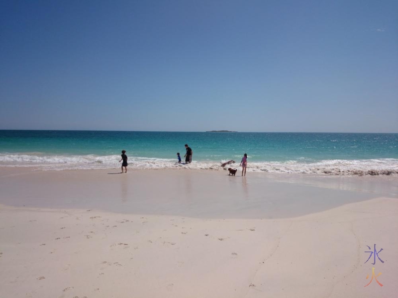 Playing at the beach at Jurien Bay, Western Australia