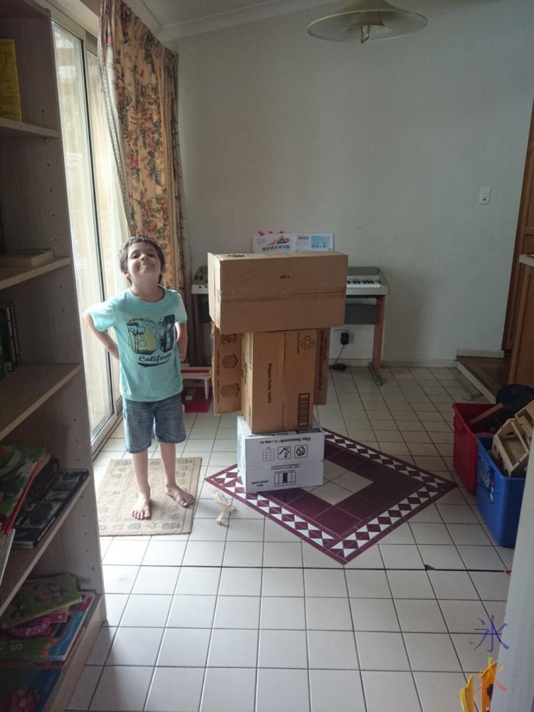 6yo with a box hammerhead shark