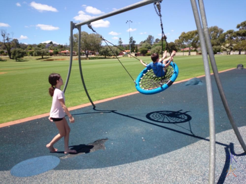 Round swing at Frye Park, Kelmscott, Western Australia